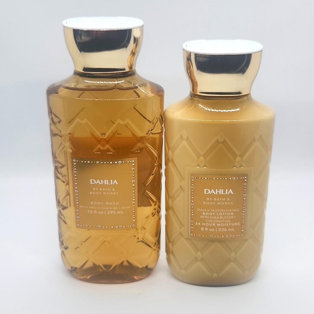New BBW Sale Bath & Body Works Dahlia 2-Piece Set Body Wash & Lotion
